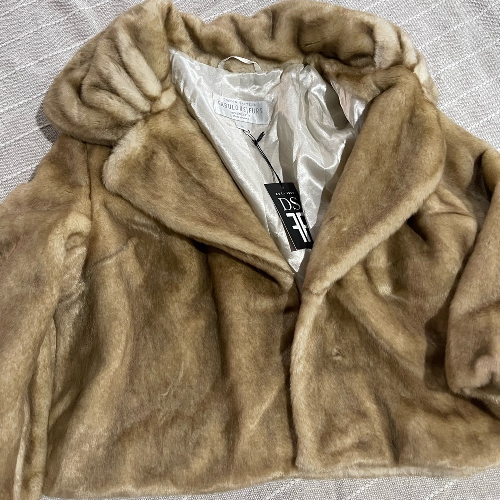 Donna Salyers Fabulous Furs Cropped Bomber Jacket, Size M